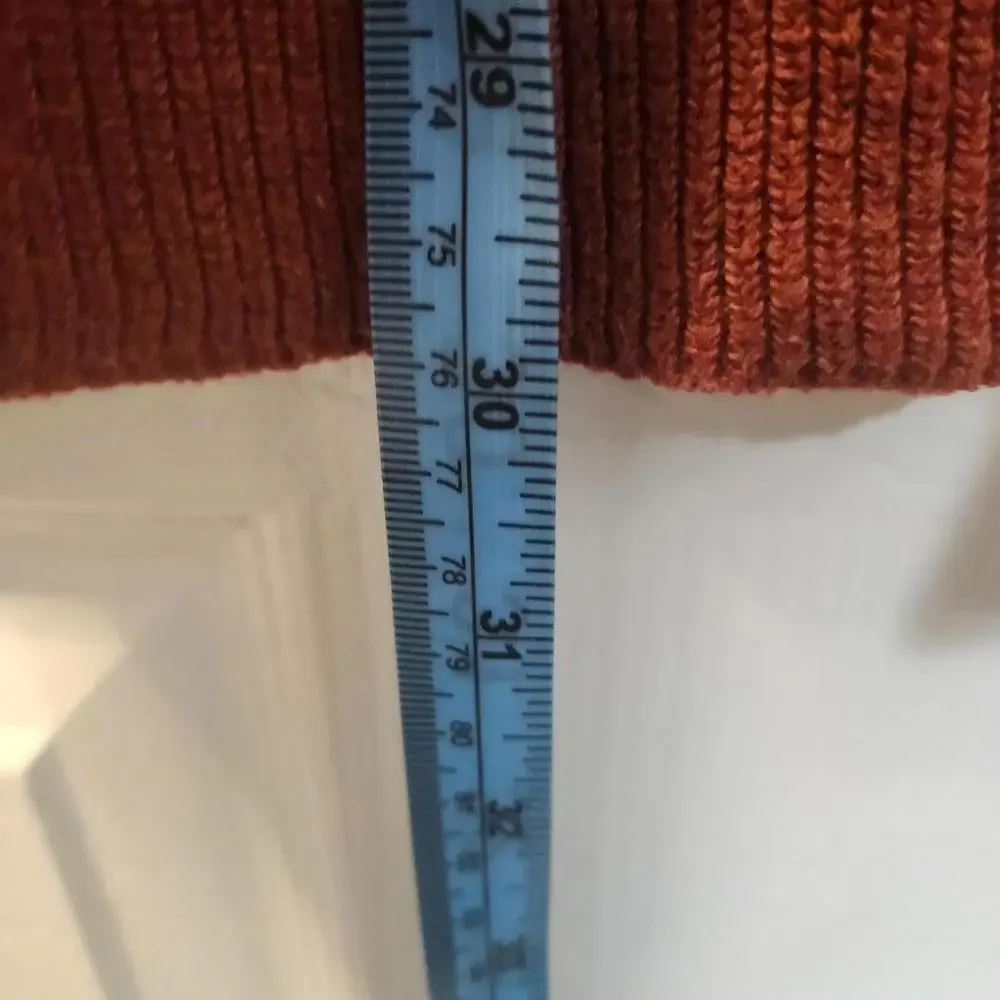 Natural Reflections Women's Long Sleeve Knit Top in Rust, Size Large - Picture 7 of 8